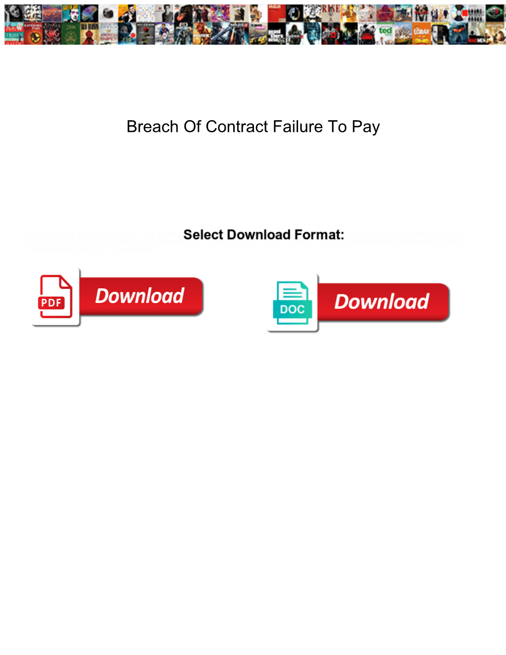 Breach of Contract Failure to Pay