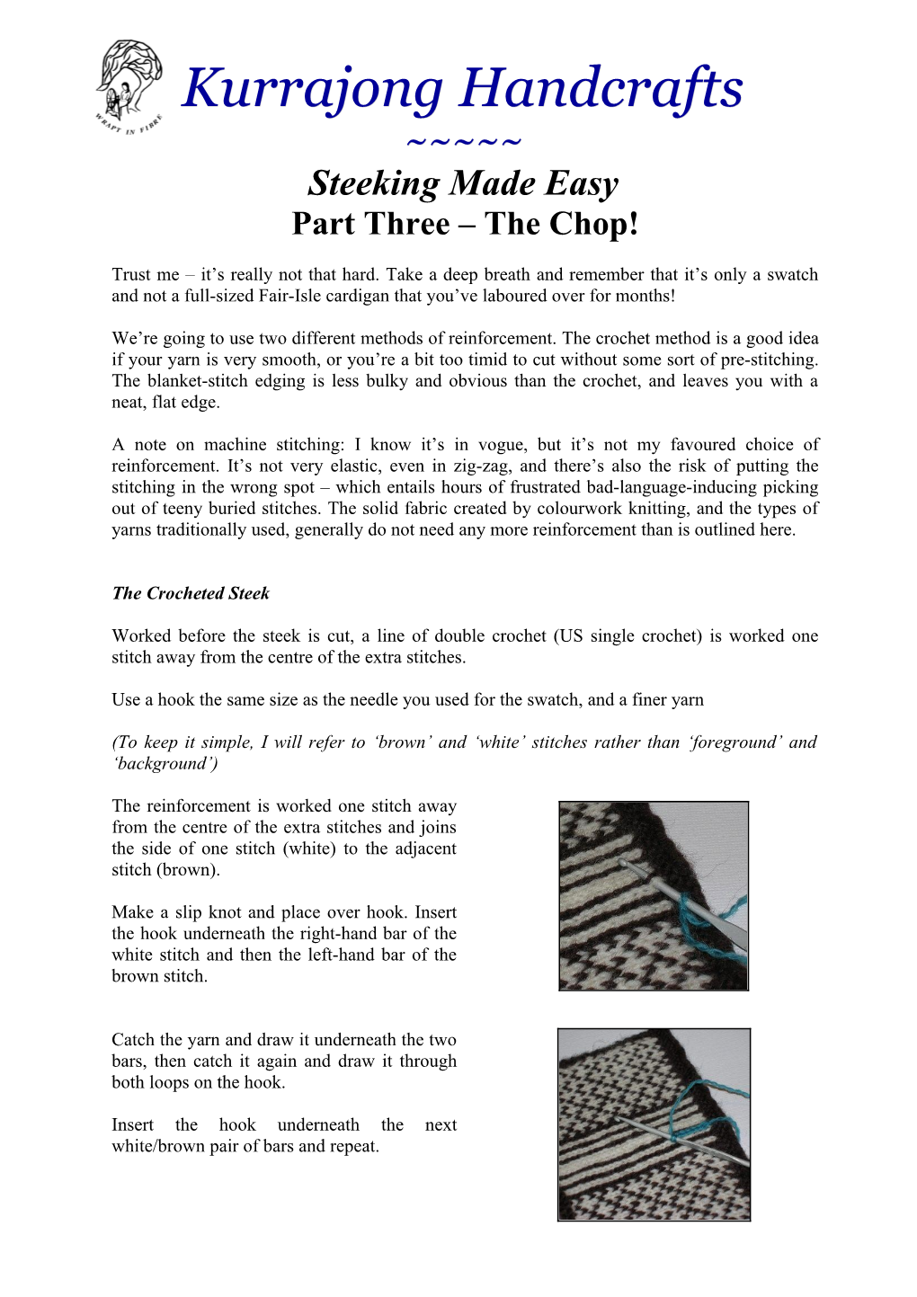 Steeking Made Easy Part Three – the Chop!