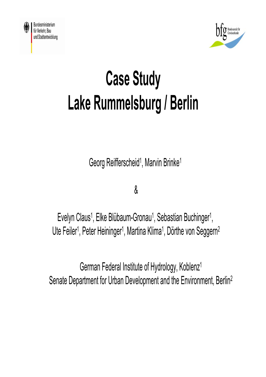 Case Study Lake Rummelsburg / Berlin