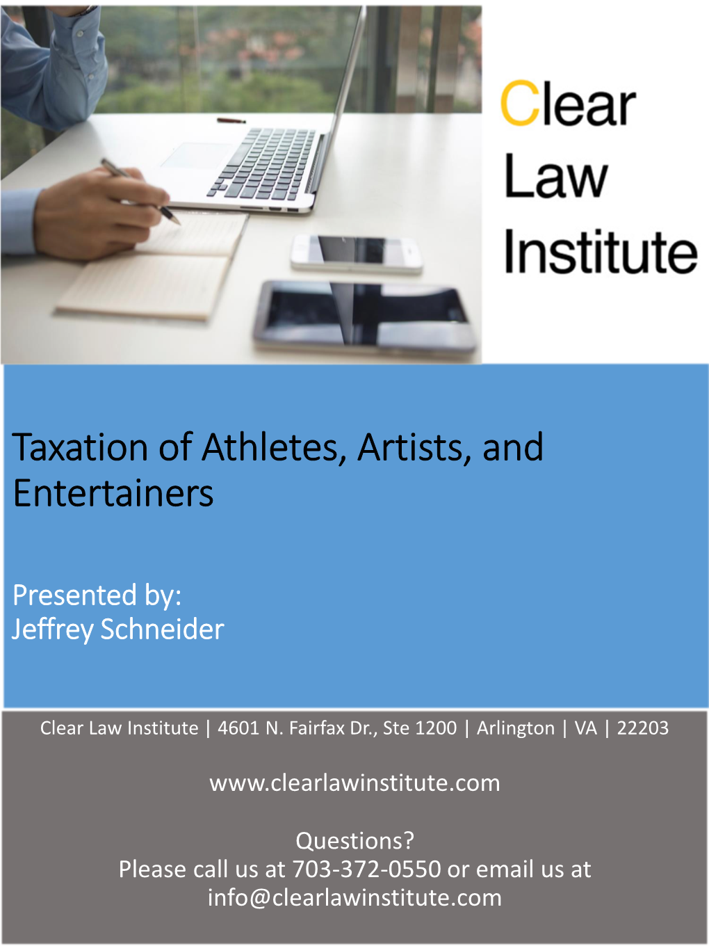 Taxation of Athletes, Artists, and Entertainers