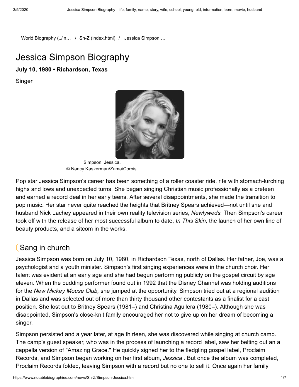 Jessica Simpson Biography - Life, Family, Name, Story, Wife, School, Young, Old, Information, Born, Movie, Husband