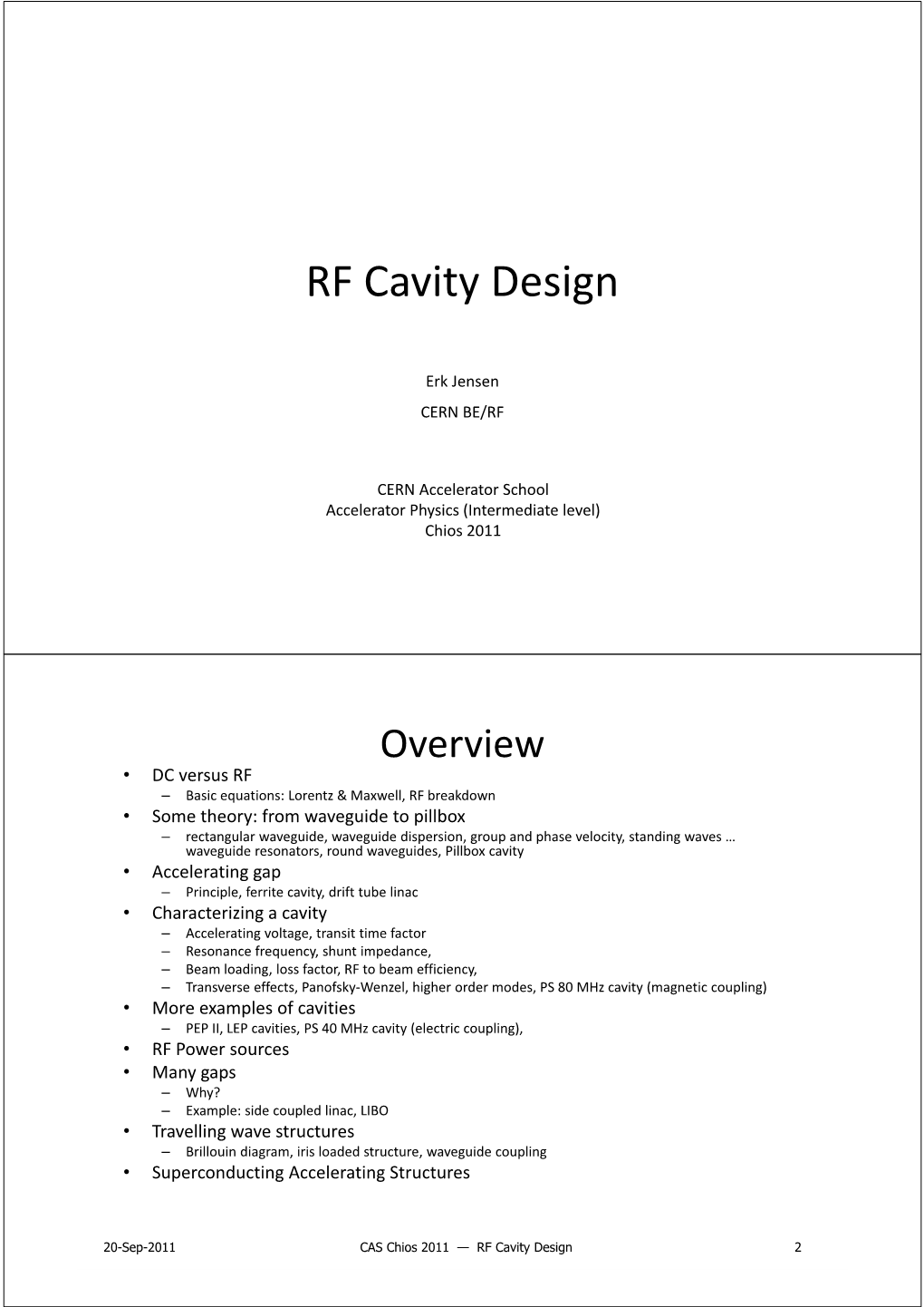 RF Cavity Design