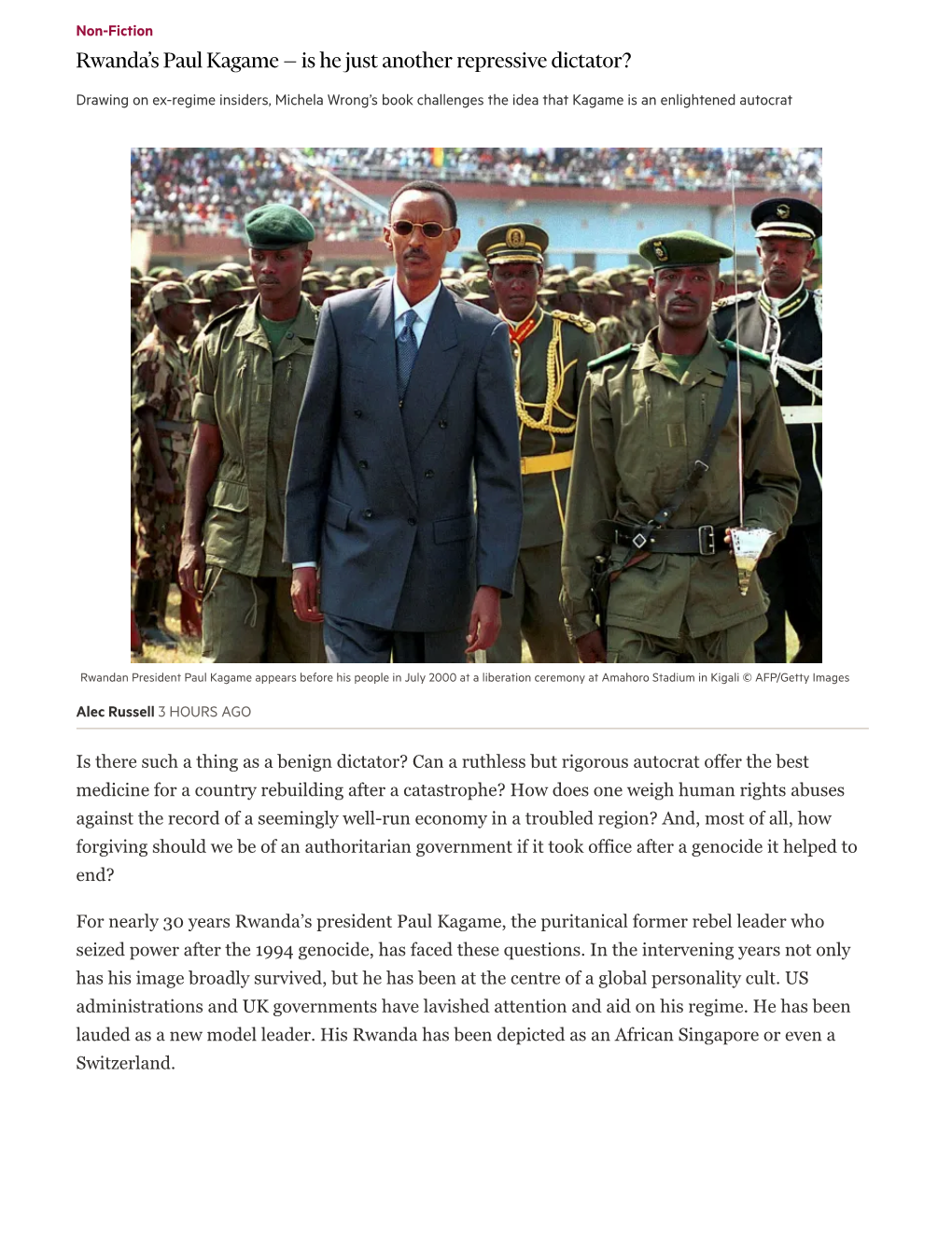Rwanda's Paul Kagame