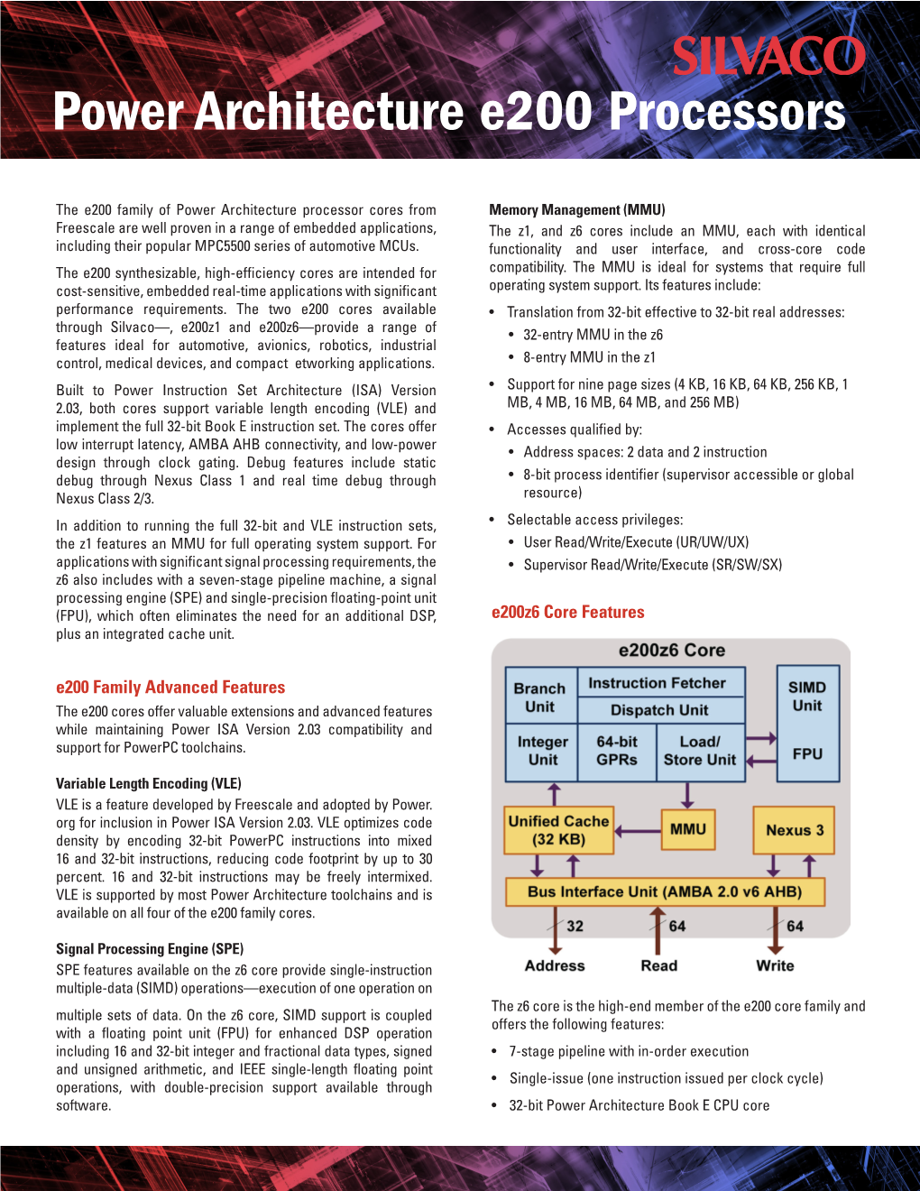 Power Architecture E200 Processors