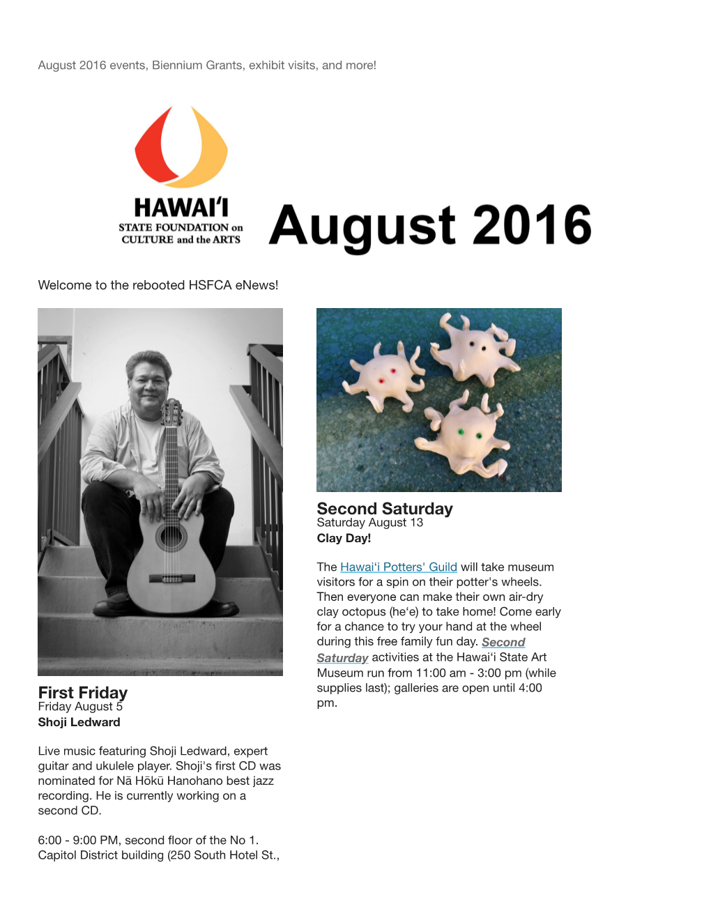 August 2016 Newsletter