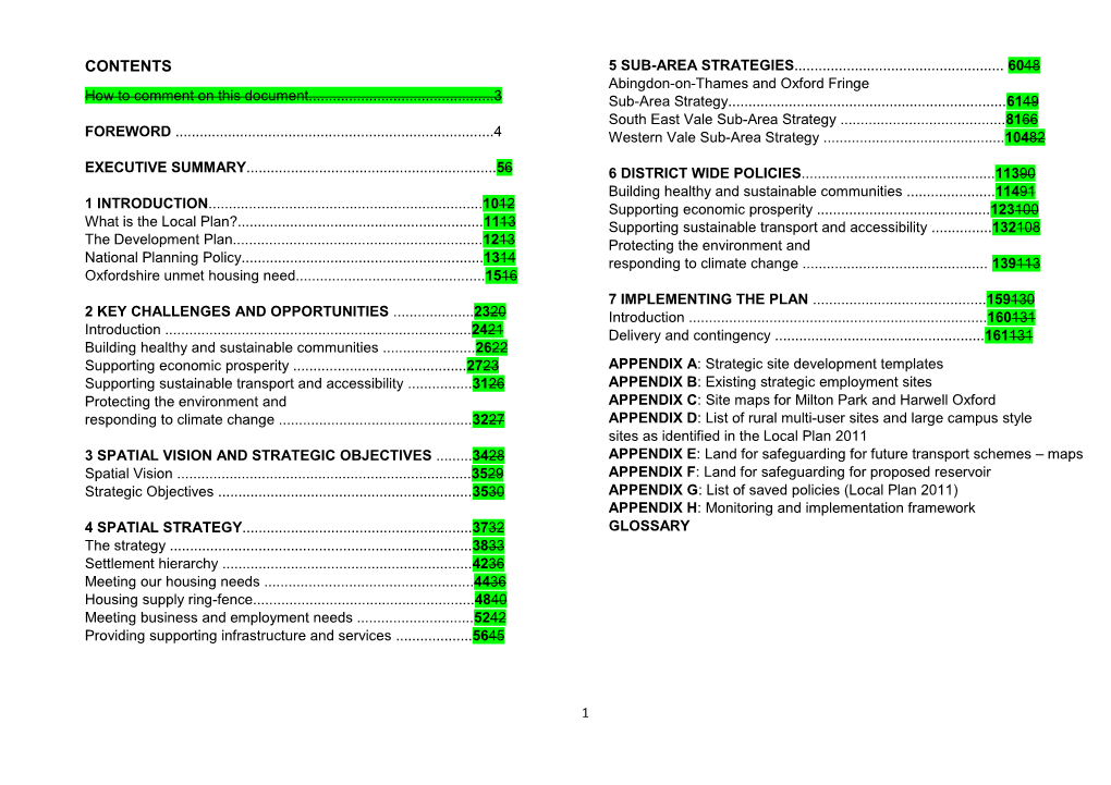 Contents 5 Sub-Area Strategies