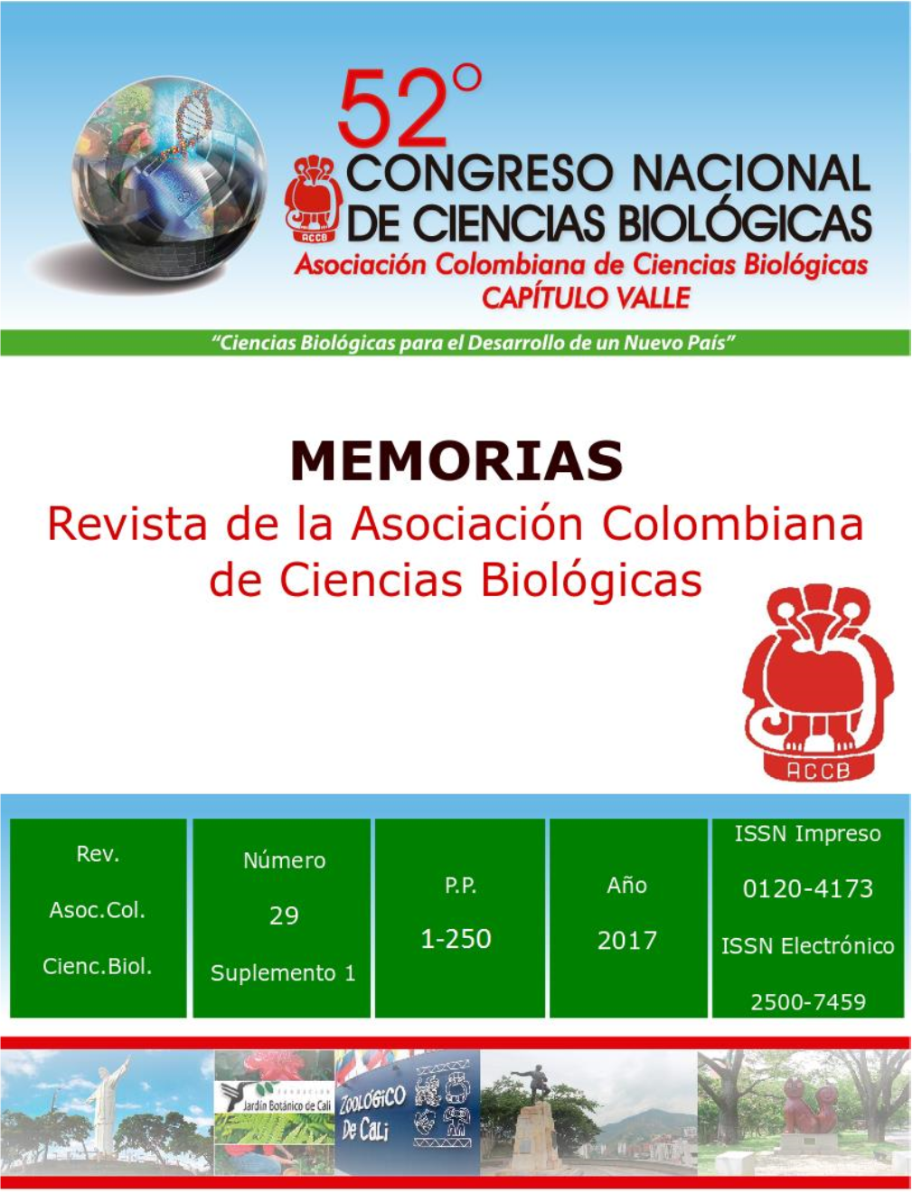 Memorias 52 Congreso Nacional De Ciencias Biológicas