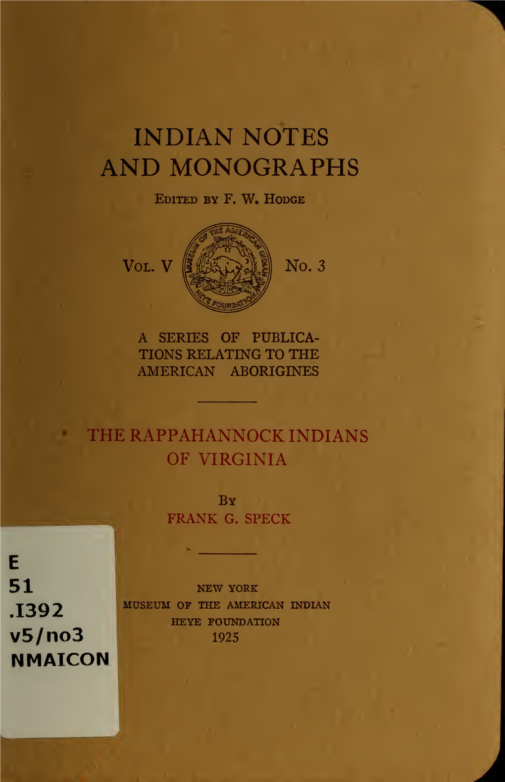 The Rappahannock Indians of Virginia