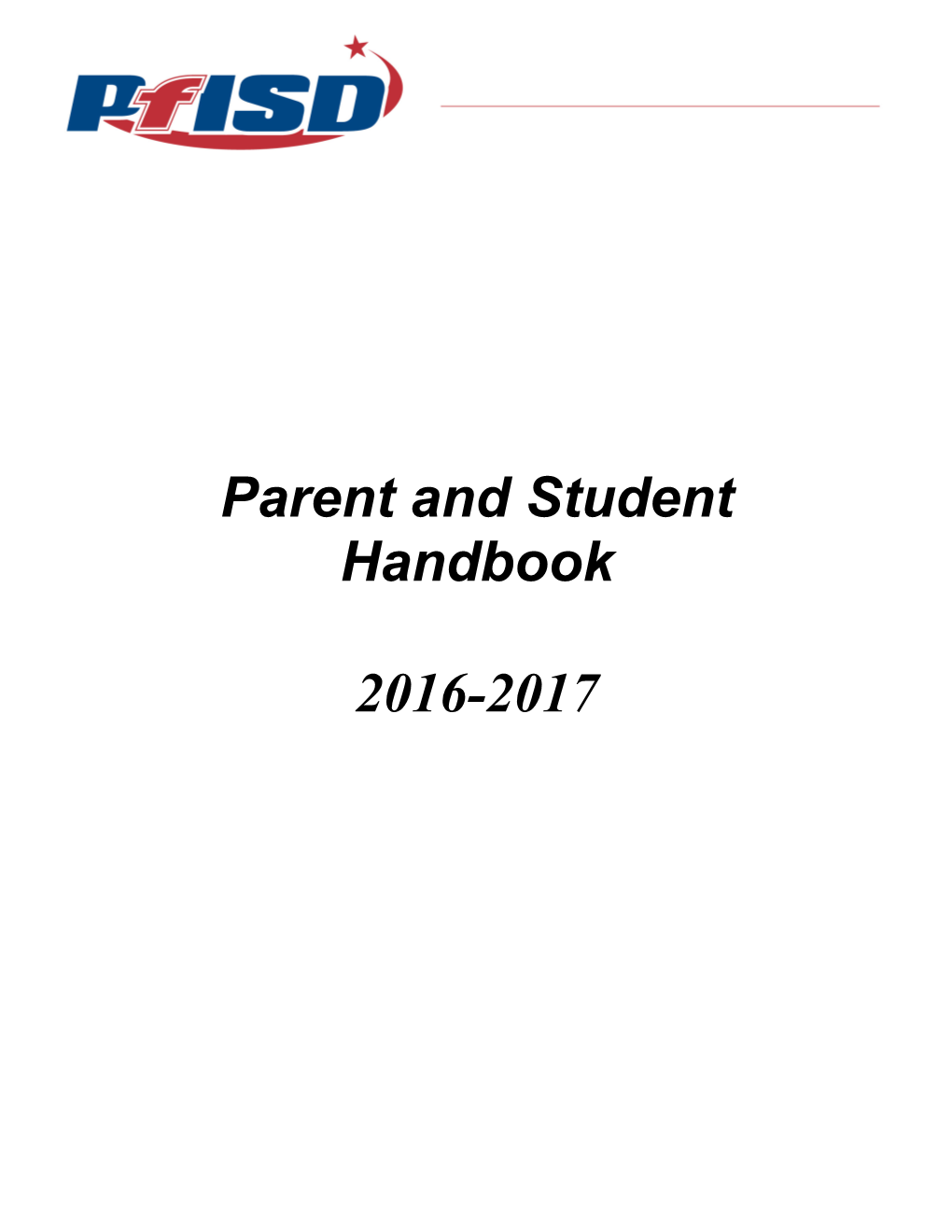 Parent and Student Handbook 2016-2017