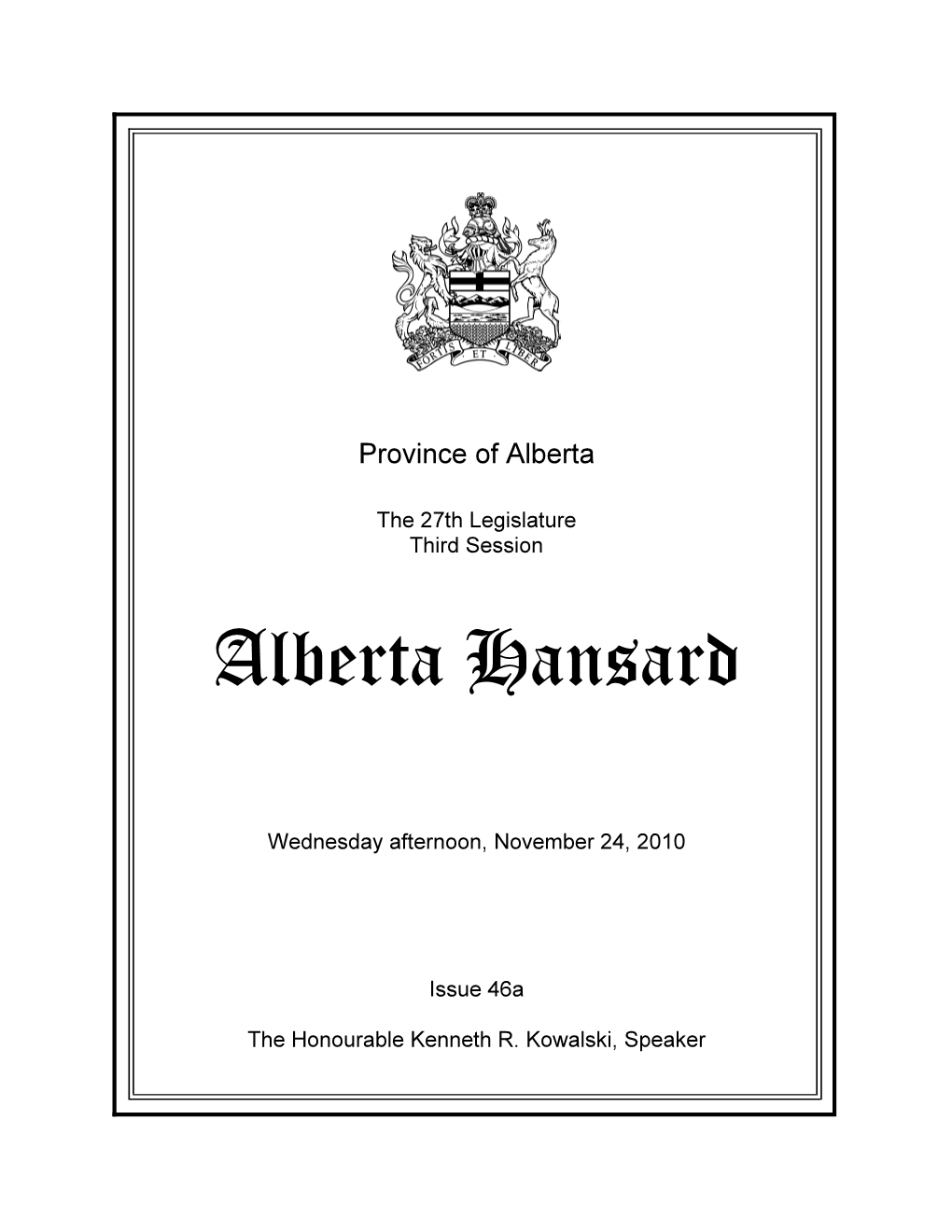 Alberta Hansard