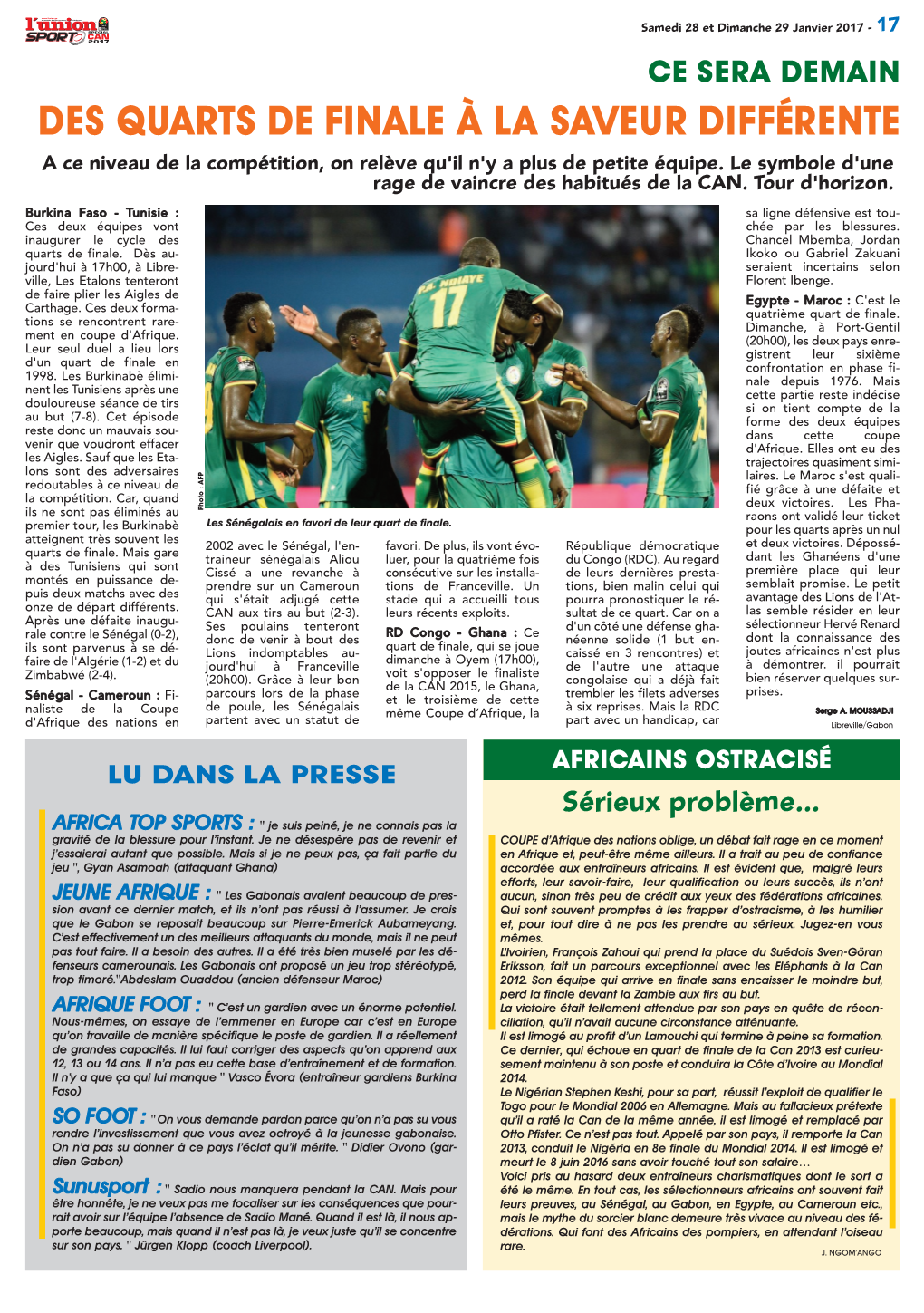 AFRIQUE FOOT : 