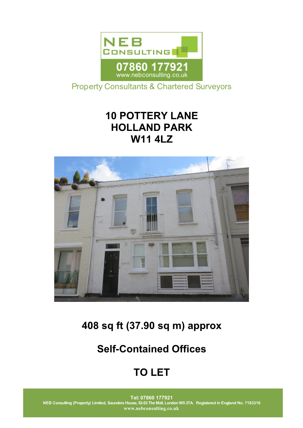 10 POTTERY LANE HOLLAND PARK W11 4LZ 408 Sq Ft