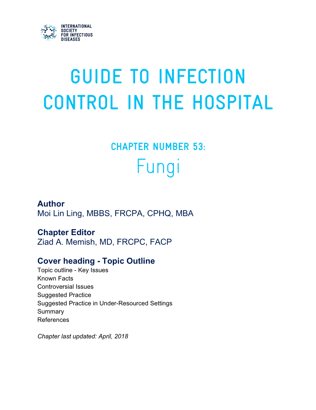 Guide to Infection Control in the Hospital