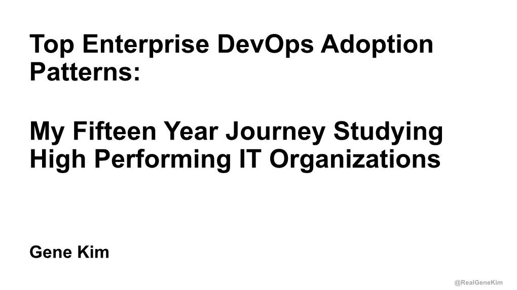 Top Enterprise Devops Adoption Patterns