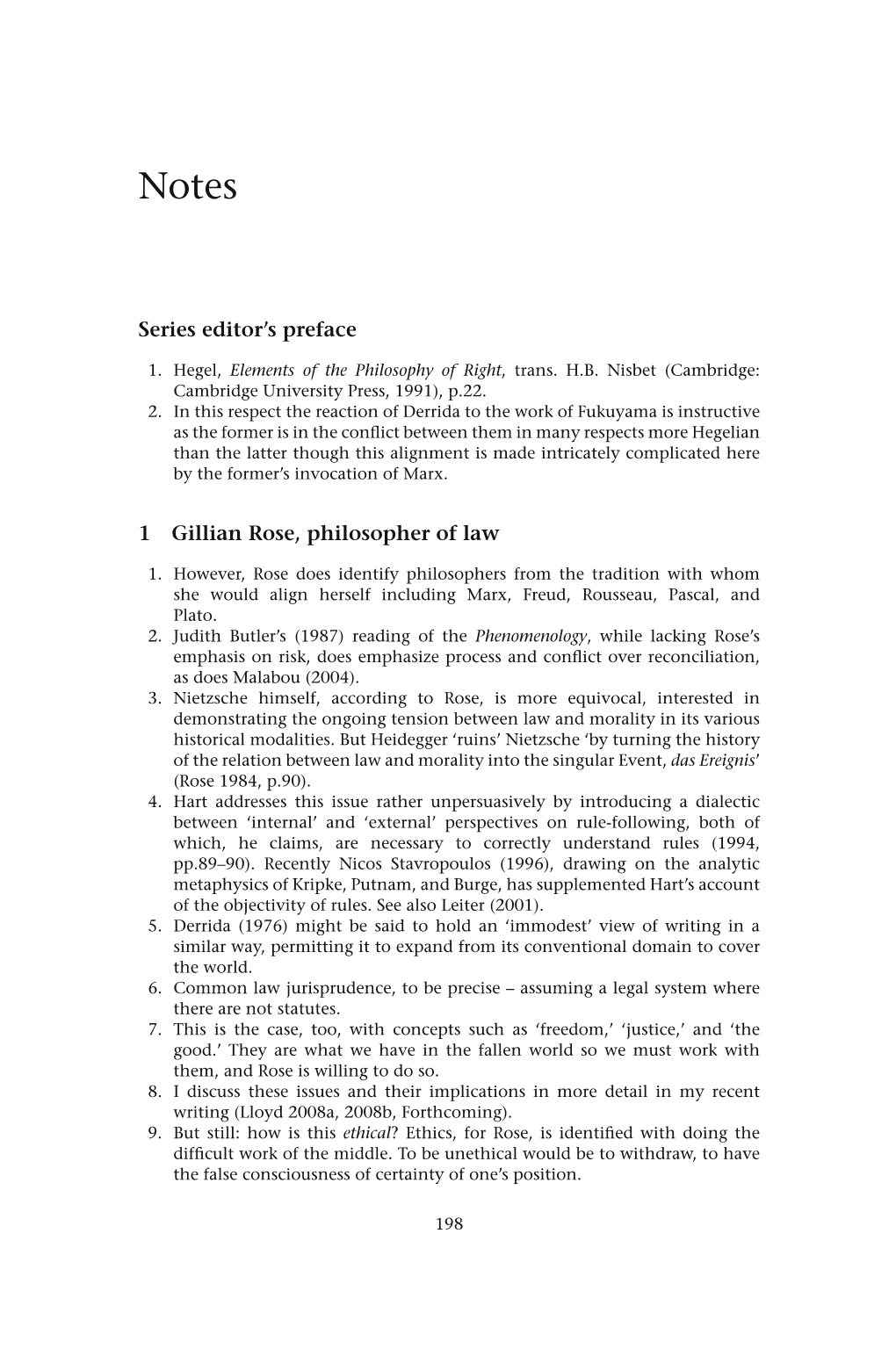 Series Editor's Preface 1 Gillian Rose, Philosopher Of