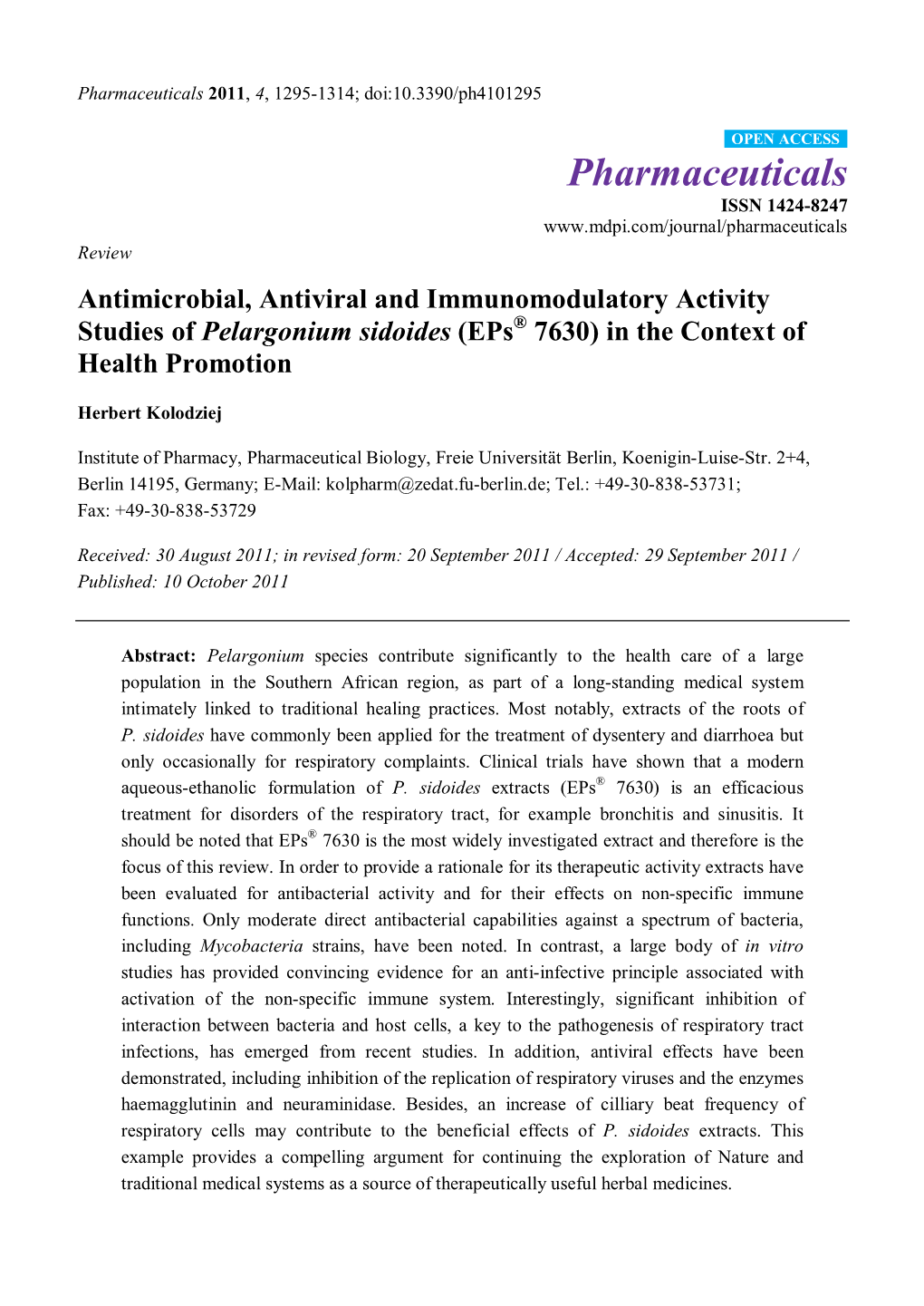 Eps® 7630) in the Context of Health Promotion