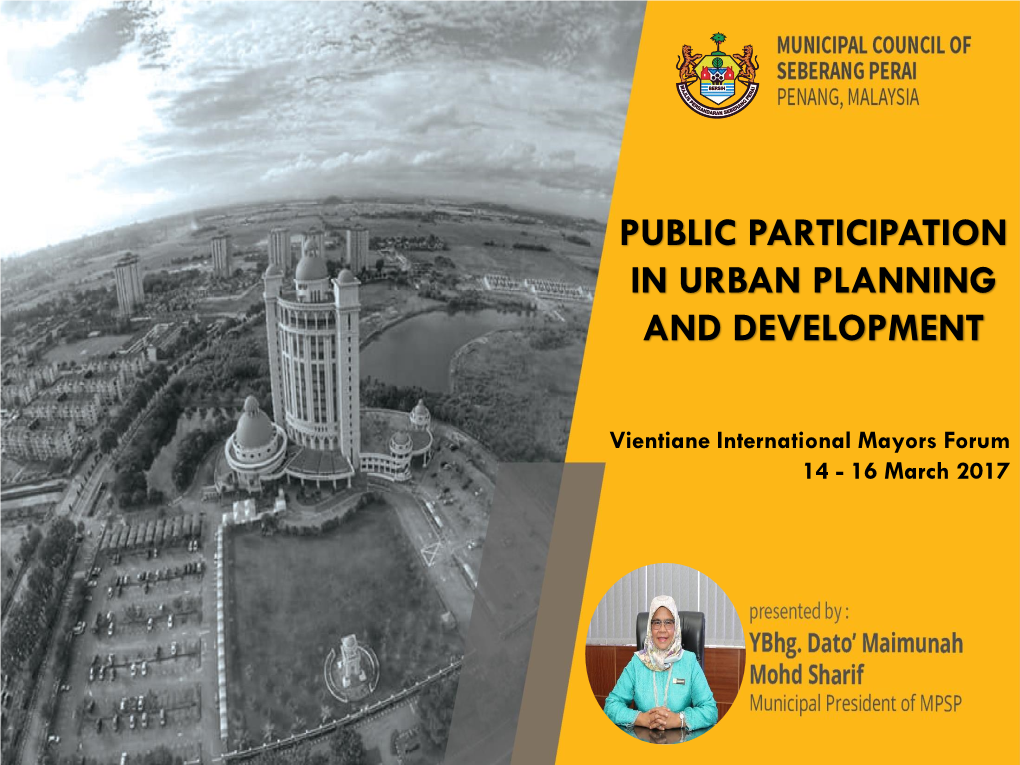 Public Participation in Urban Planning and Development