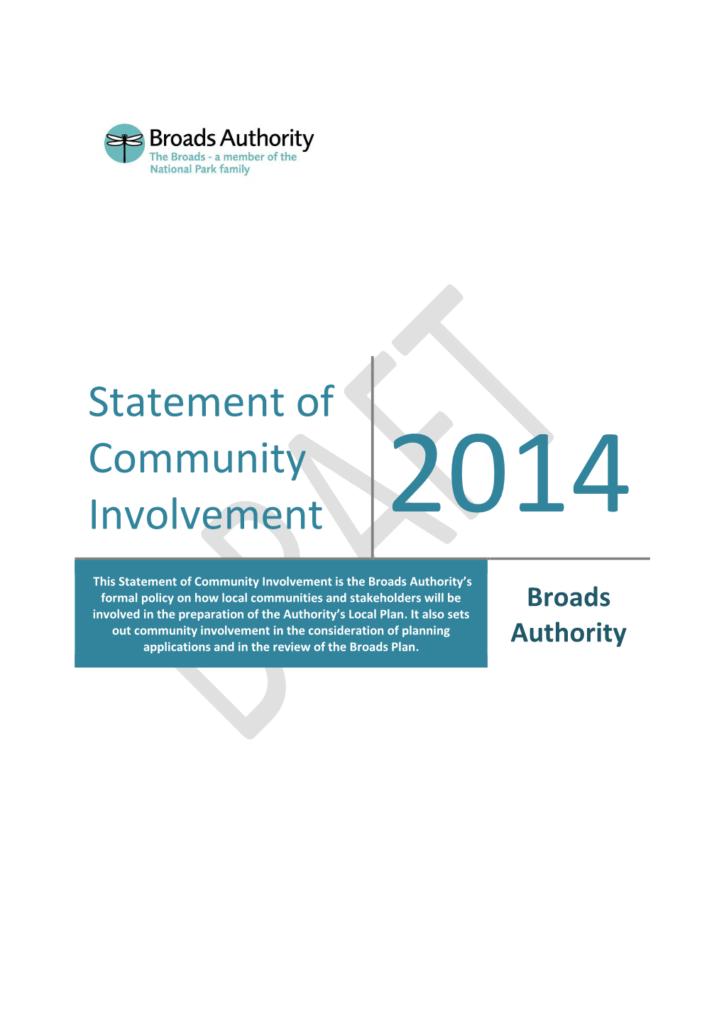 The Broads Statement of Community Involvement