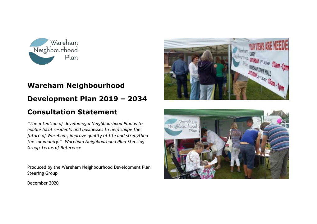 Wareham Neighbourhood Development Plan 2019 – 2034