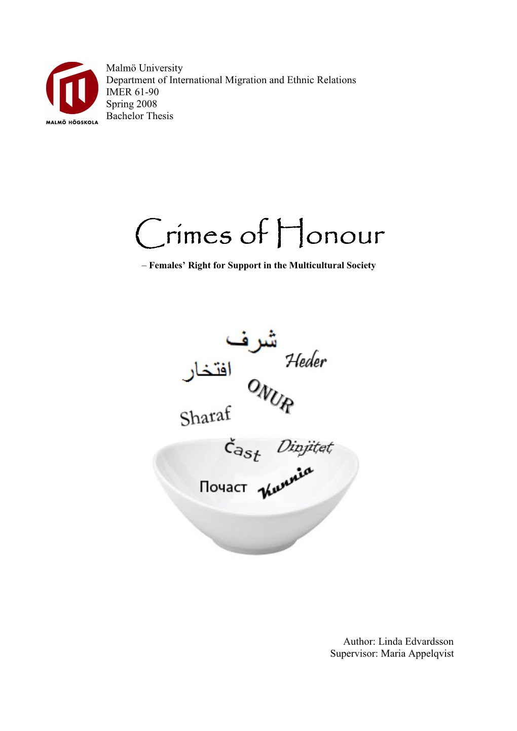 Crimes of Honour Crimes of Honour