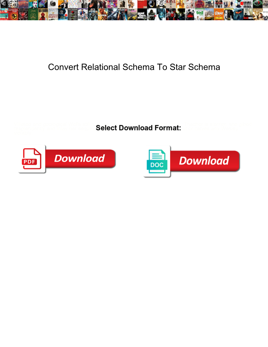 Convert Relational Schema to Star Schema