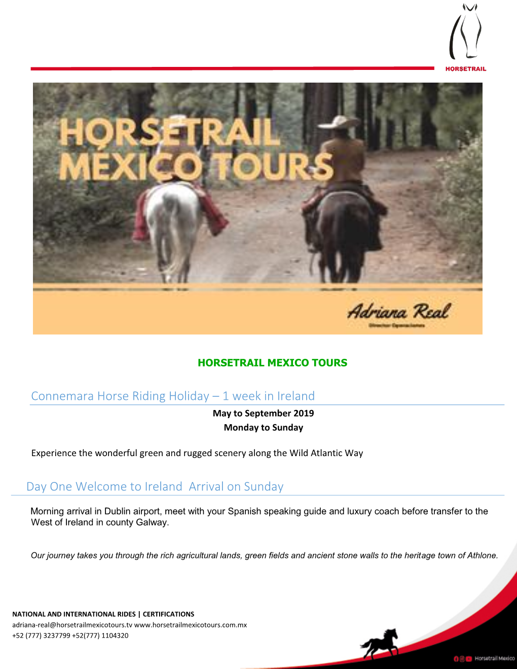 Connemara Horse Riding Holiday – 1 Week in Ireland May to September 2019 Monday to Sunday