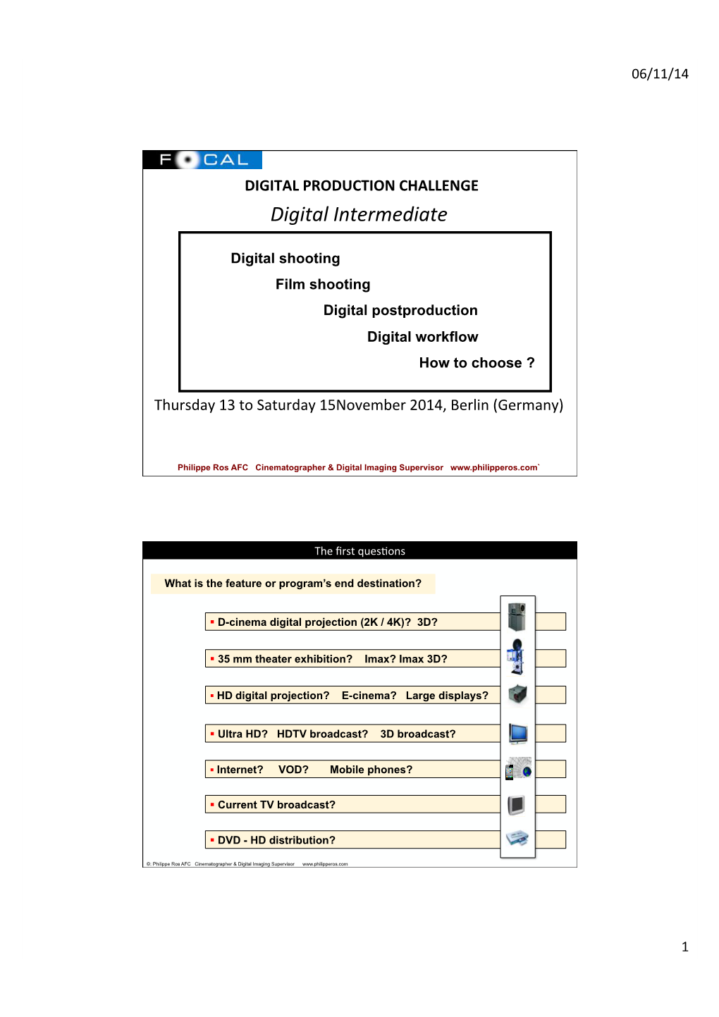 Technical Presentations