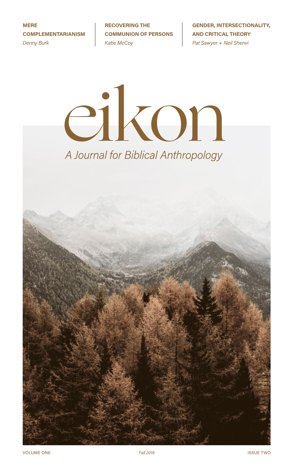 A Journal for Biblical Anthropology