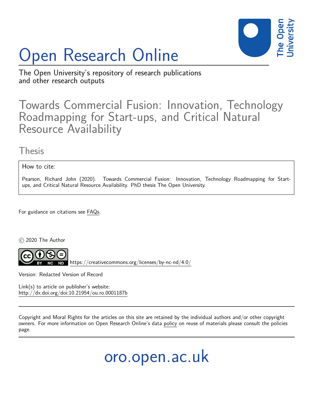 Towards Commercial Fusion: Innovation, Technology Roadmapping for Start-Ups, and Critical Natural Resource Availability