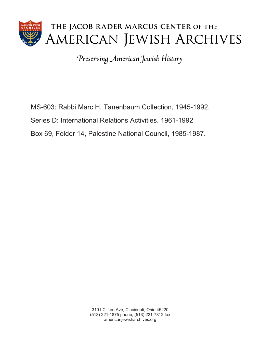 MS-603: Rabbi Marc H