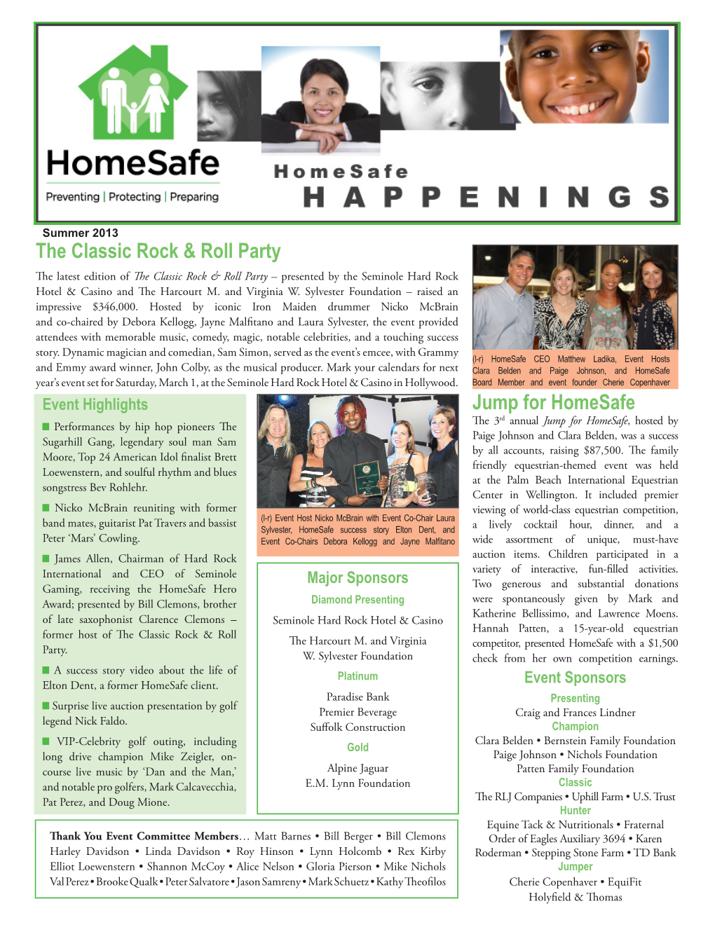 Homesafe Happenings Summer 2013