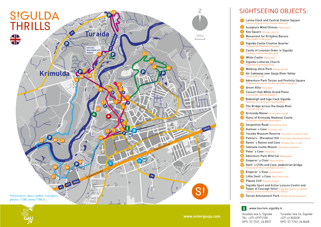 Sigulda Turisma Karte A4 2016 ENG PRV