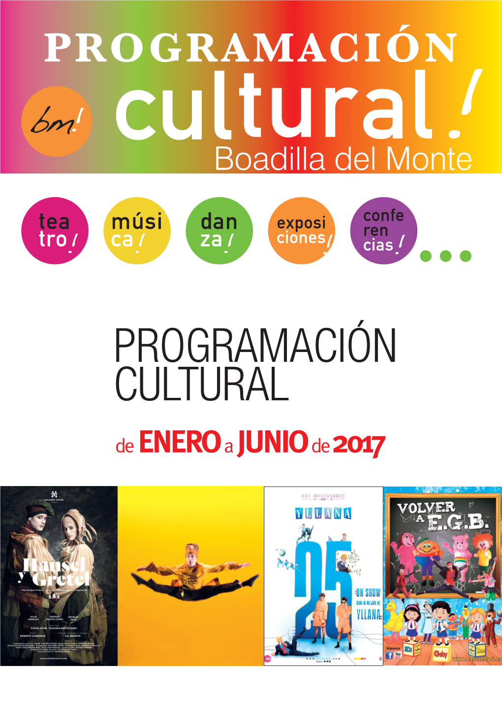 PROGRAMACIÓN CULTURAL De ENERO a JUNIO De 2017 Queridos Vecinos: Con El Comienzo Del Nuevo Año, Retomamos La Intensa Y Variada Actividad Cultural De Nuestra Ciudad