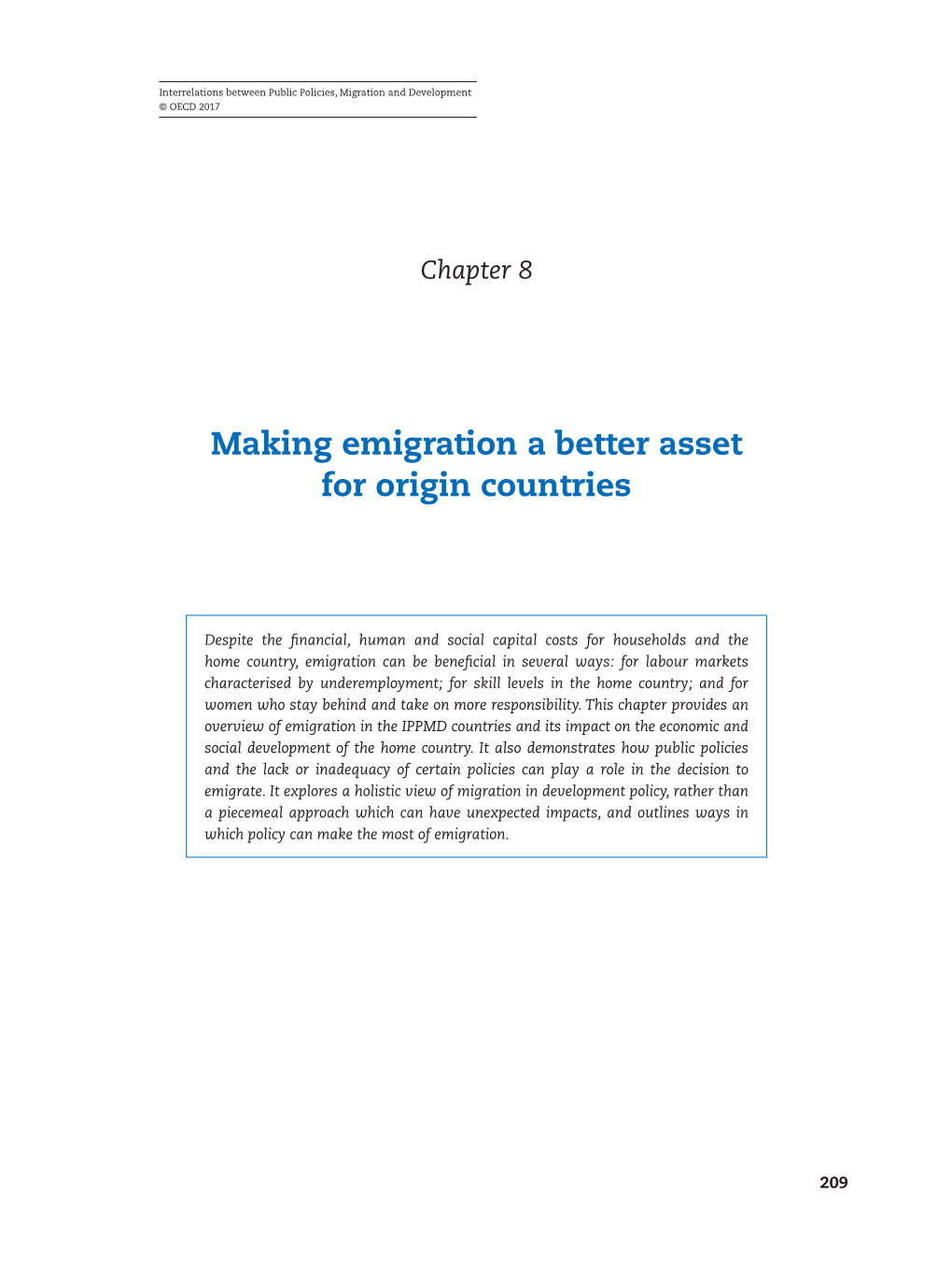 Making Emigration a Better Asset for Origin Countries