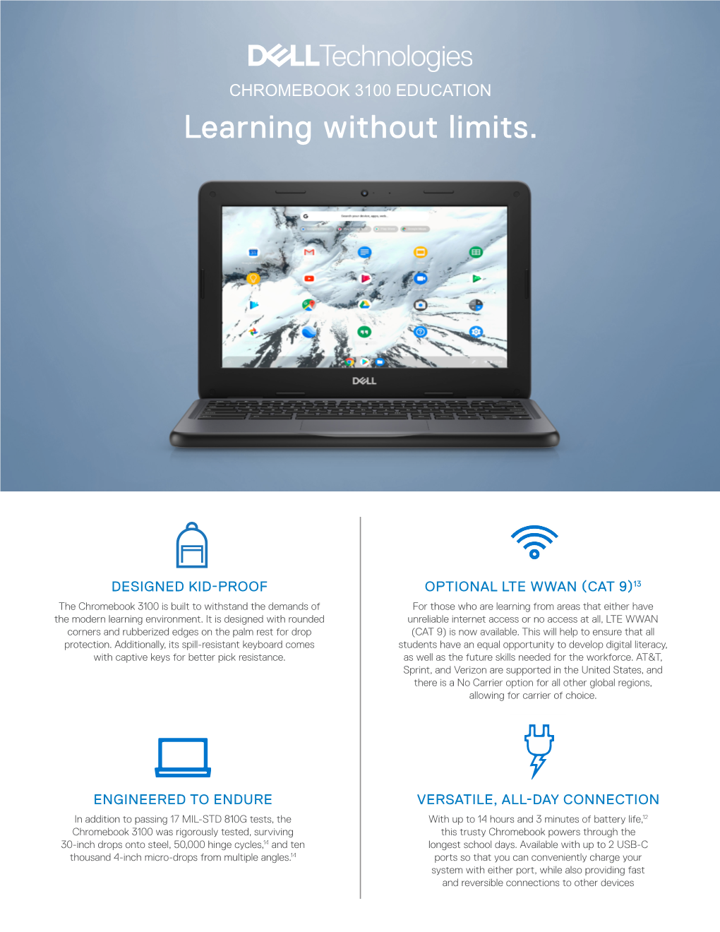 Chromebook 3100 for Education Spec Sheet