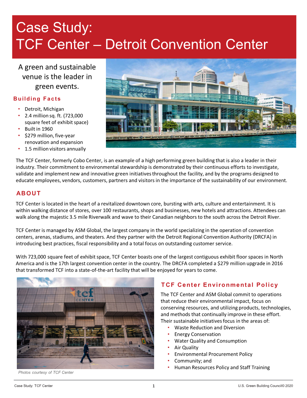 Case Study: TCF Center – Detroit Convention Center