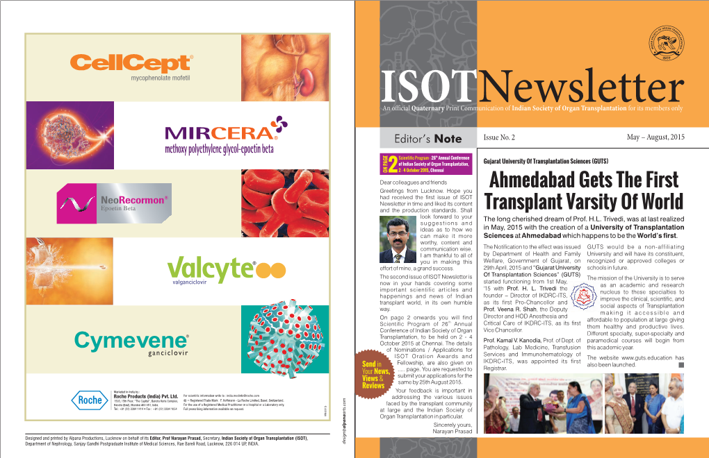 ISOT Newsletter in Time and Liked Its Content and the Production Standards