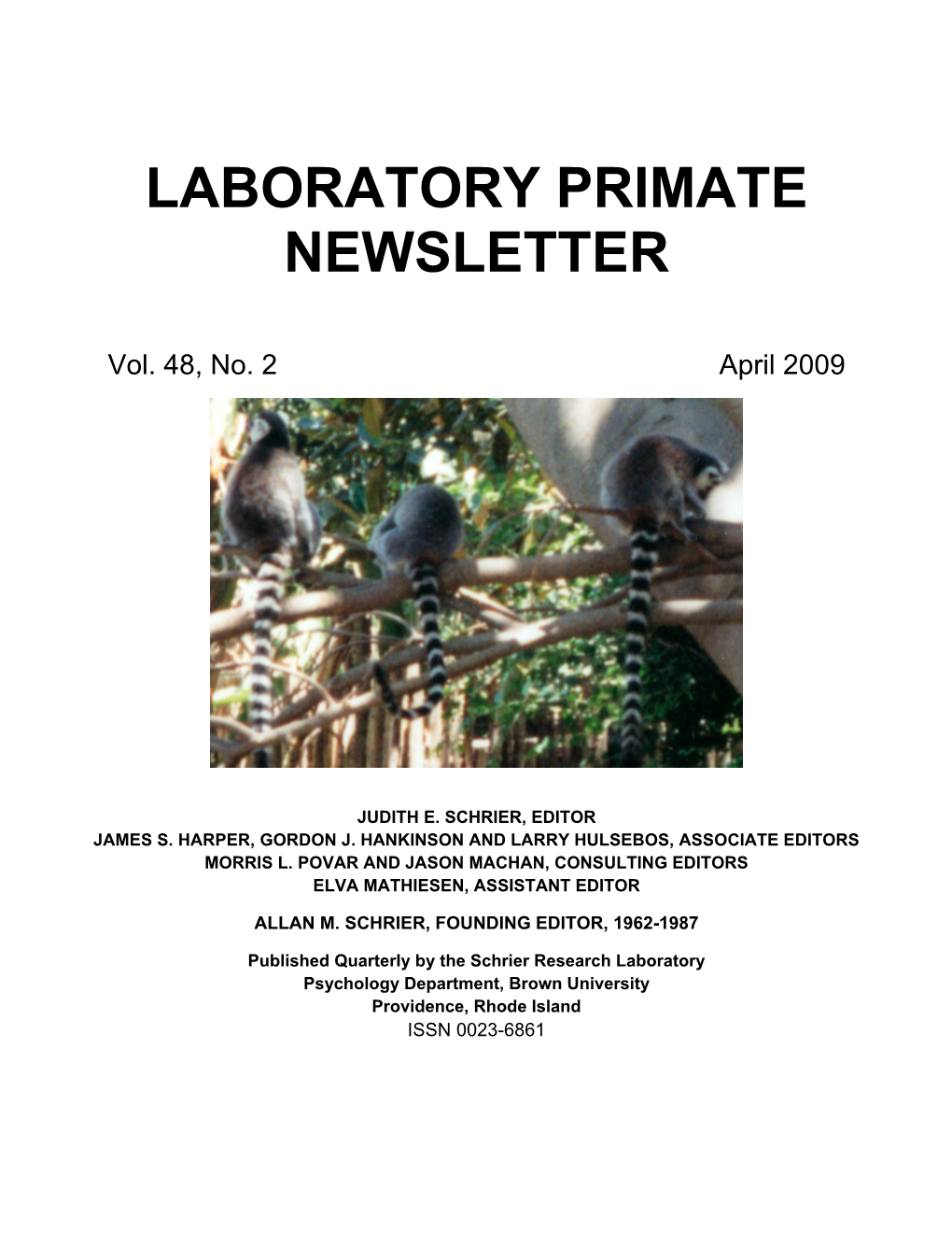 Laboratory Primate Newsletter