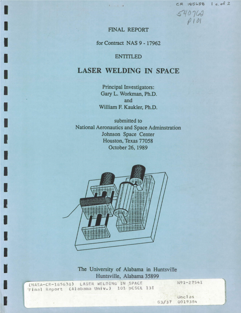 Laser Welding in Space