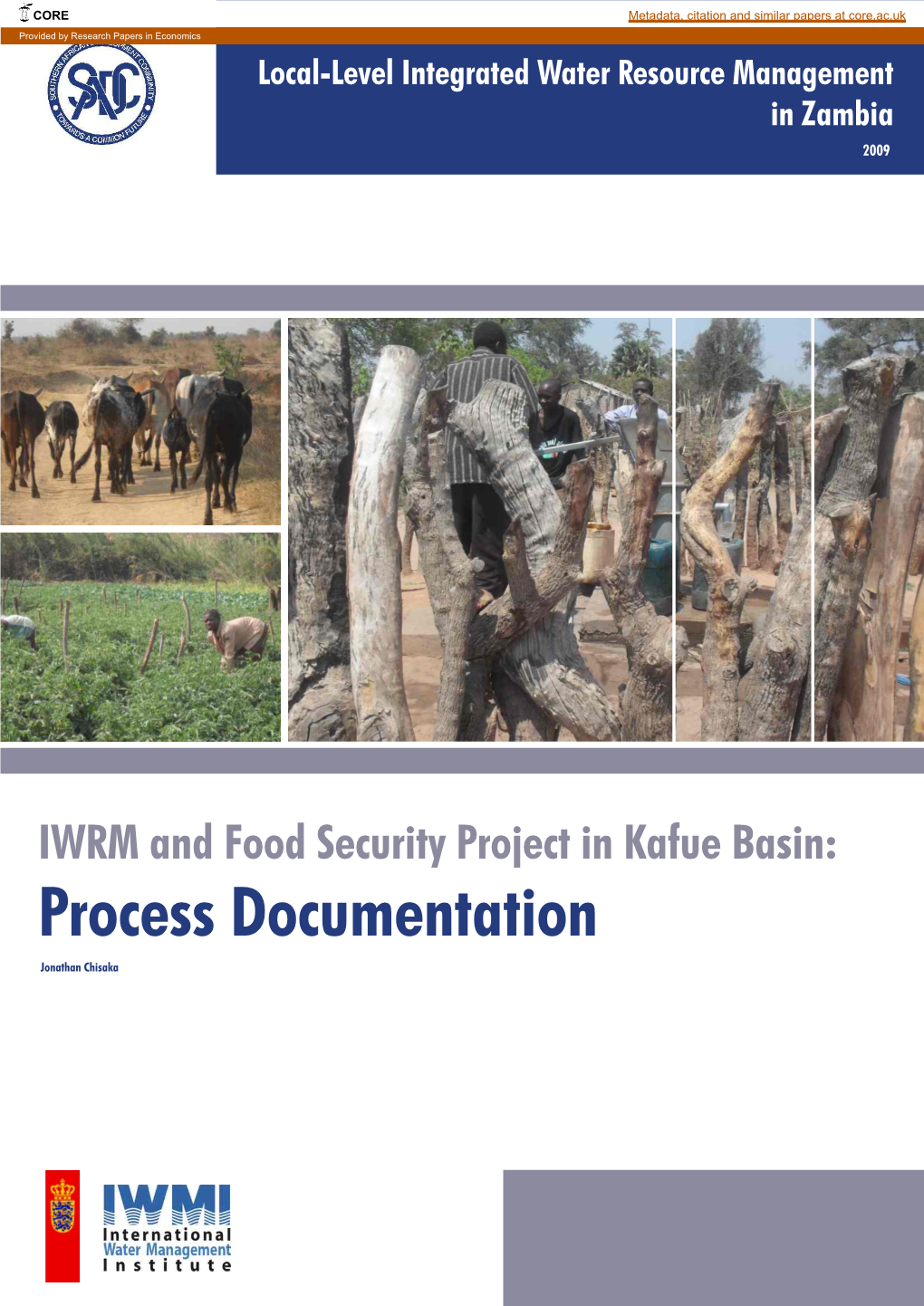 Process Documentation Jonathan Chisaka LOCAL-LEVEL IWRM in ZAMBIA