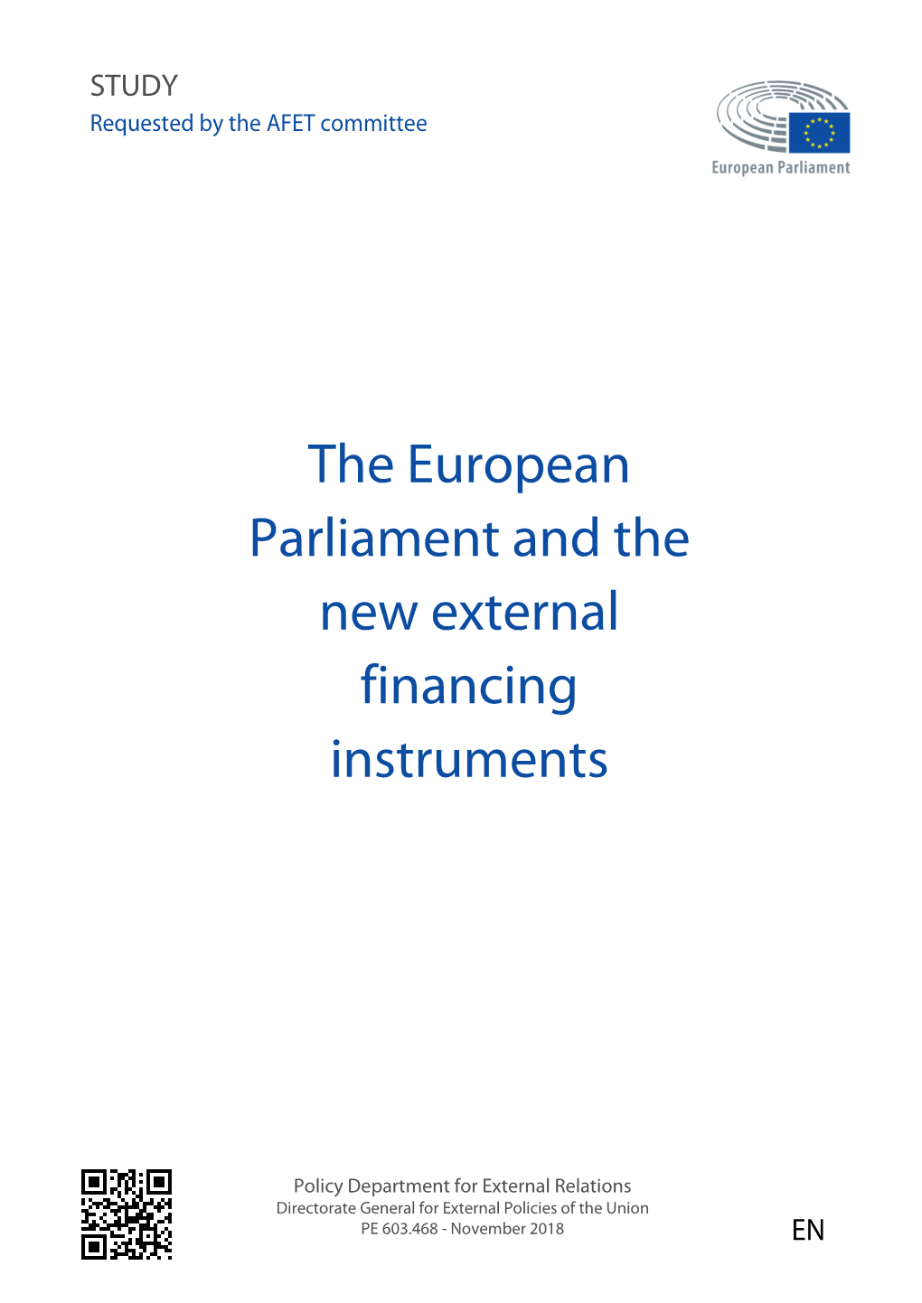 The European Parliament and the New External Financing Instruments