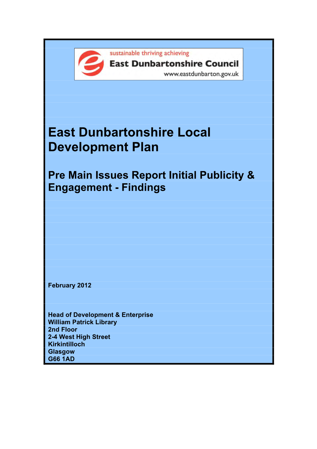 East Dunbartonshire Local Development Plan