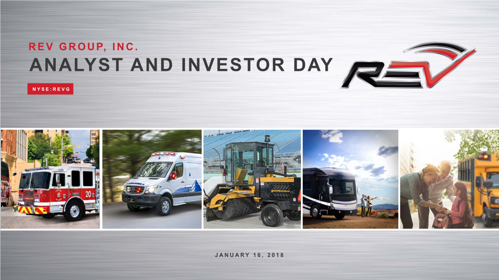Rev Group, Inc. Analyst and Investor Day