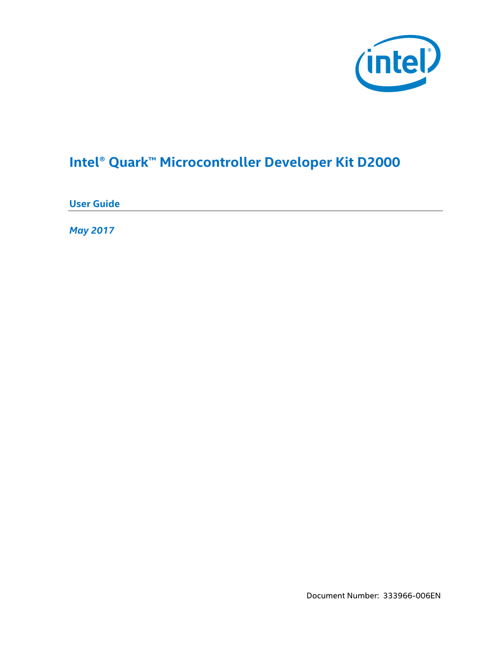 Intel® Quark™ Microcontroller Developer Kit D2000
