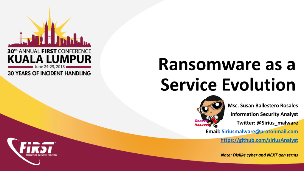 Ransomware As a Service Evolution