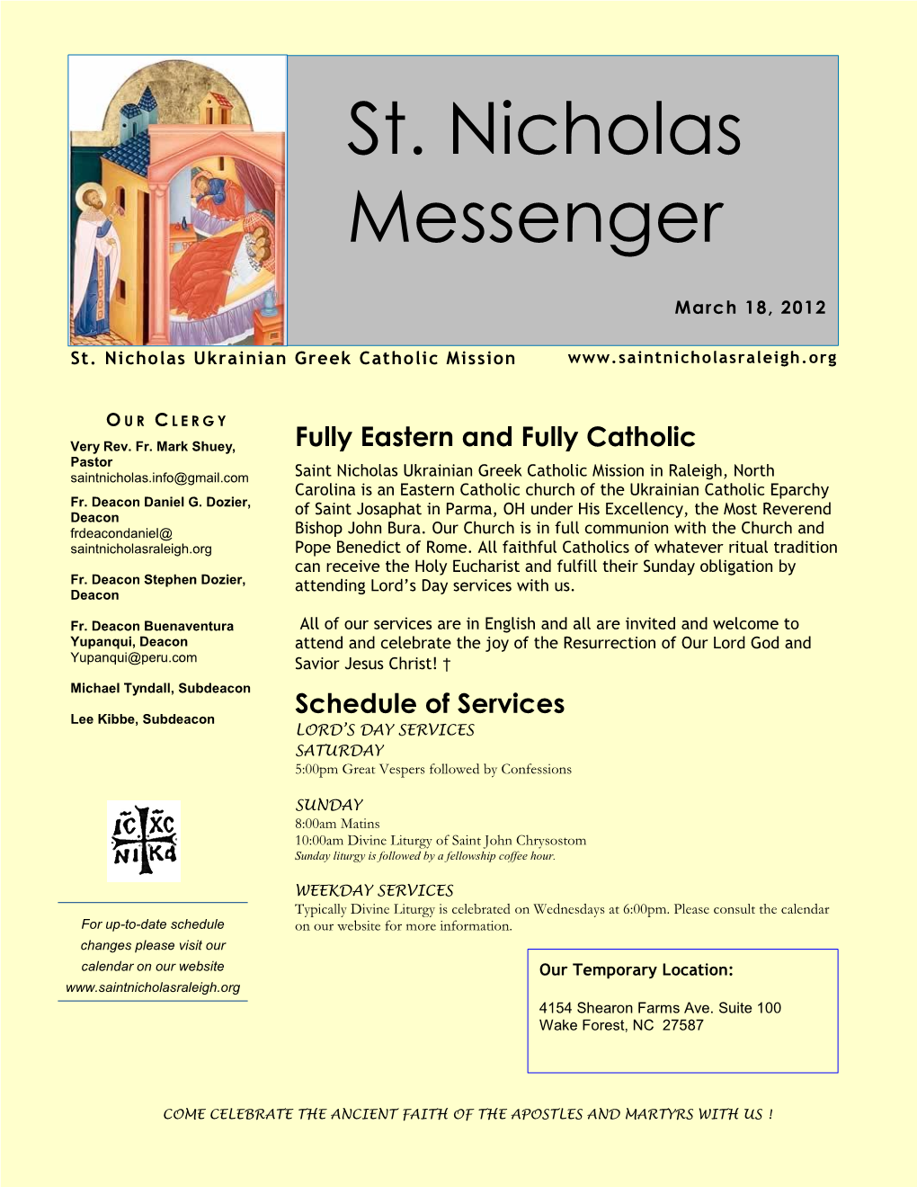 St. Nicholas Messenger