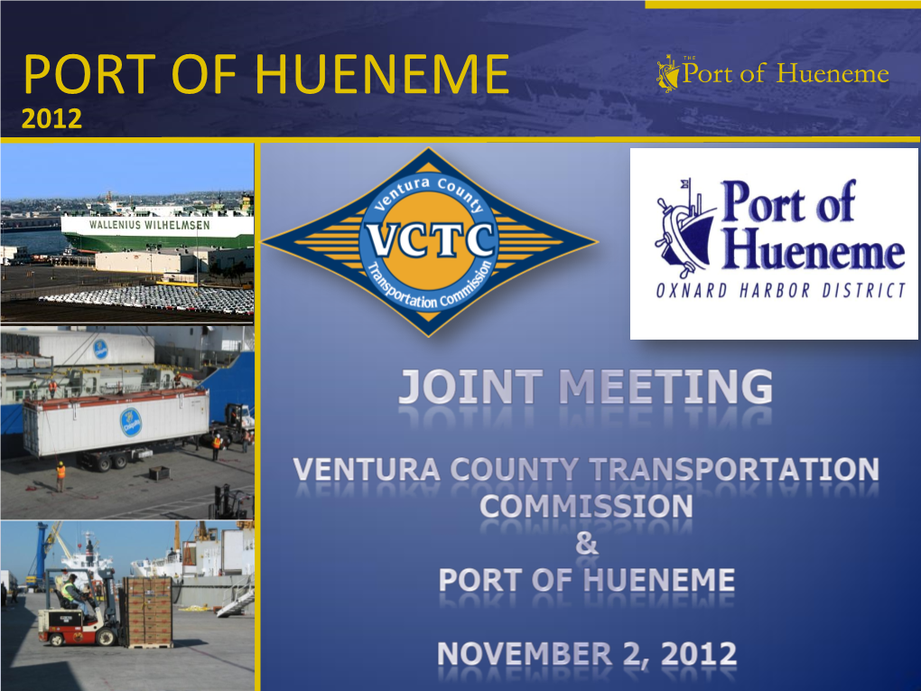 Port of Hueneme 2012