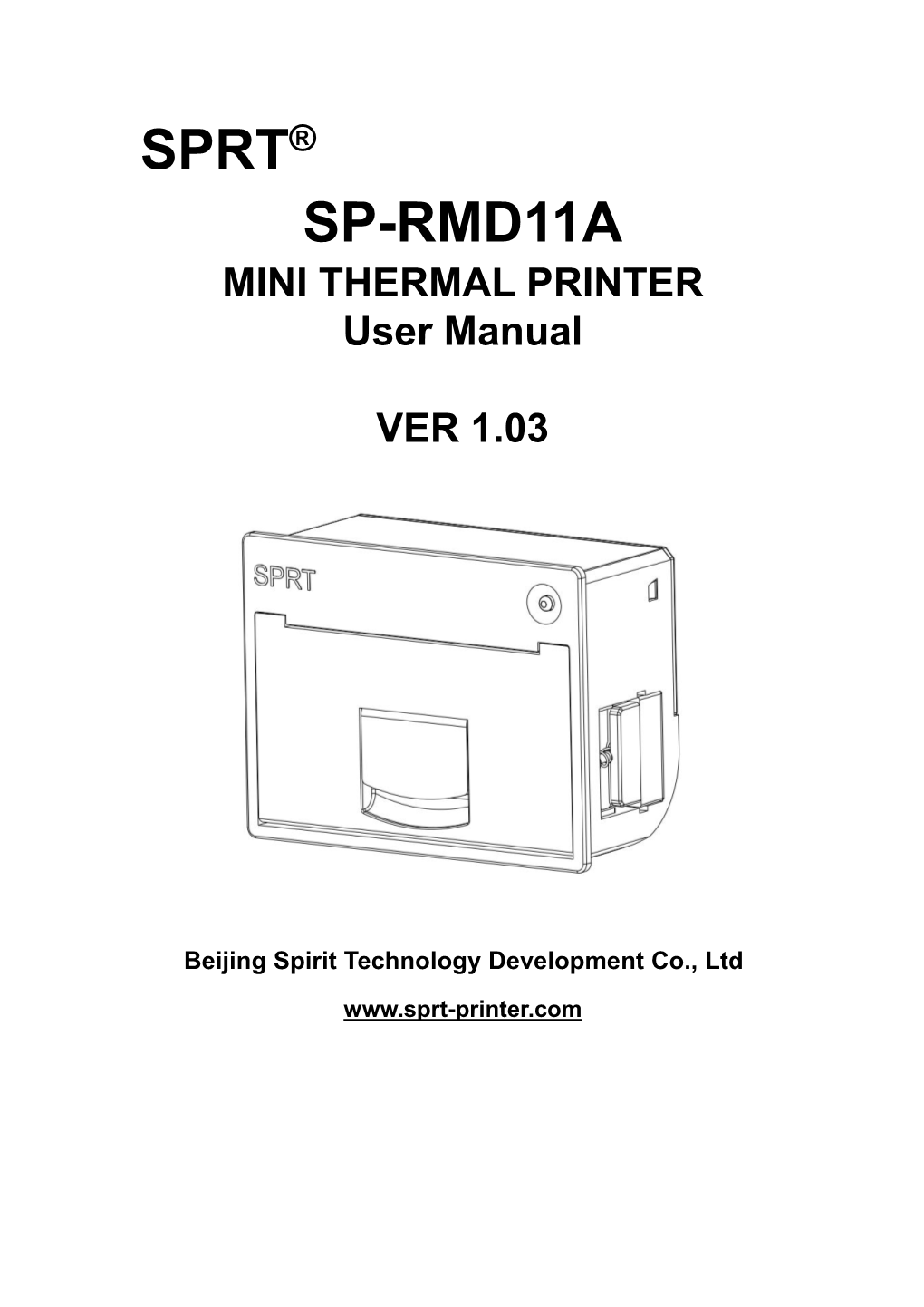 SPRT® SP-RMD11A MINI THERMAL PRINTER User Manual