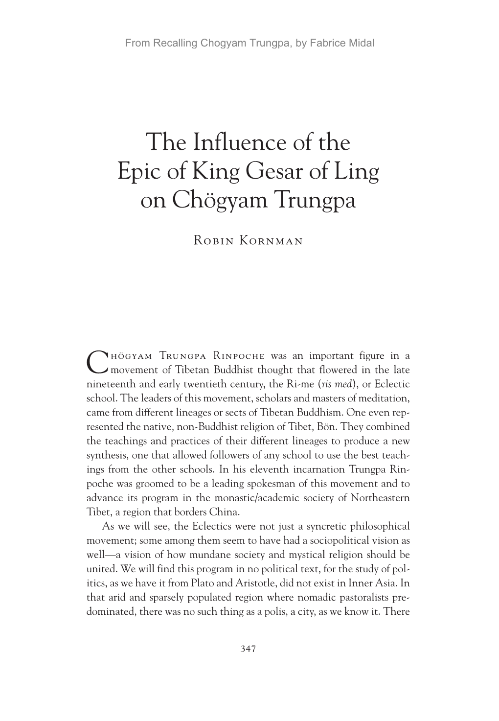 Recalling Chogyam Trungpa 11-23-10.Qxd:Recalling CT 2/7/11 2:56 PM Page 347