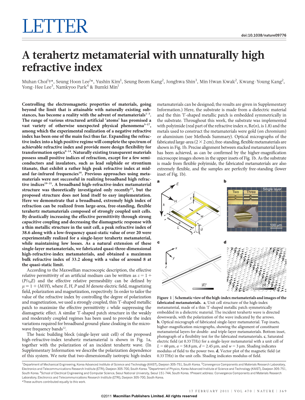 A Terahertz Metamaterial with Unnaturally High Refractive Index